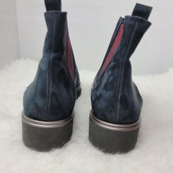 Paul Green Blue Navy Suede Womens Chelsea Boot Shoes Size 8.5 - Picture 4 of 10